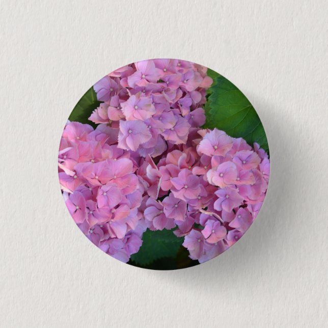 Badge Rond 2,50 Cm Élégant et rustique hortensia Hydrangea macrophyll (Devant)