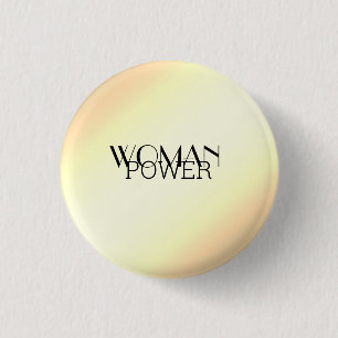 Badge Rond 2,50 Cm Élégant métal or féminin puissance