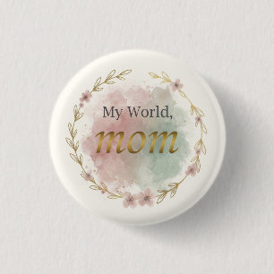 Badge Rond 2,50 Cm Élégant modèle de bouton à épingler avec citation