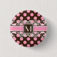 Élégant Motif de points géométriques monogrammes