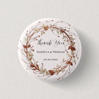 Badge Rond 2,50 Cm Élégante aquarelle rose or Daisy Floral Botanica