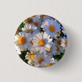 Badge Rond 2,50 Cm Élégante broche de fleurs blanches