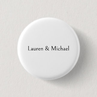 Badge Rond 2,50 Cm Élégante calligraphie minimaliste mariage noir bla