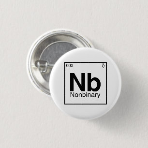 Badge Rond 2,50 Cm Élément NB - Tableau périodique non binaire