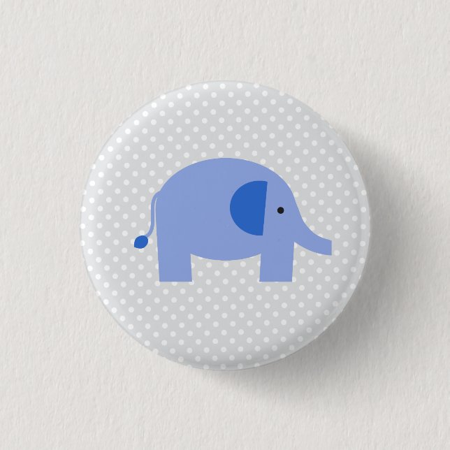 Badge Rond 2,50 Cm Éléphant (Devant)