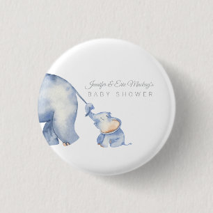 Badge Rond 2,50 Cm Elephant Baby Shower