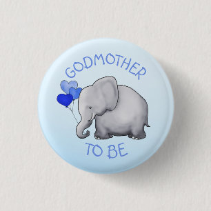 Badge Rond 2,50 Cm Eléphant Baby shower de Ballons mignon-future