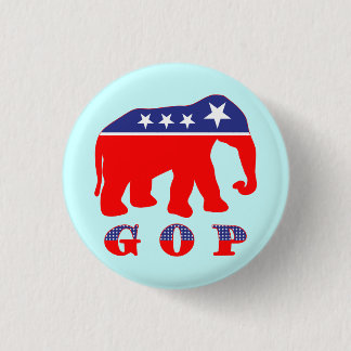 Badge Rond 2,50 Cm Eléphant GOP modernisé
