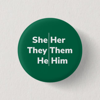 Badge Rond 2,50 Cm Elle/Elle Ils/Eux Il/Lui Pronoun Pin