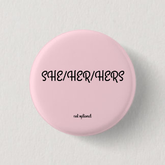 Badge Rond 2,50 Cm Elle/elle/sienne bouton de pronom