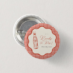 Badge Rond 2,50 Cm Elle est prête à accoucher baby shower