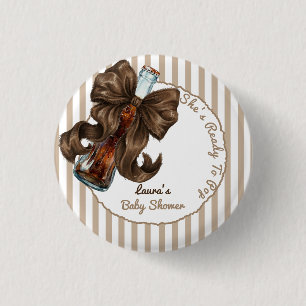 Badge Rond 2,50 Cm Elle est prête à faire éclater la fête de bébé ave