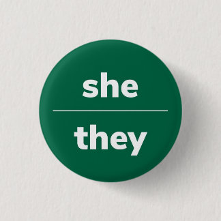 Badge Rond 2,50 Cm Elle/Ils Pronoun Pin, Bouton De 1¼ Pouce