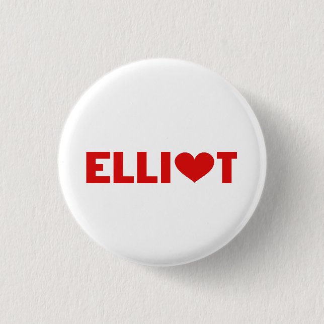 Badge Rond 2,50 Cm Elliot Love (Devant)