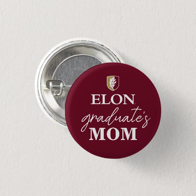 Badge Rond 2,50 Cm Elon | Maman du diplômé (Devant & derrière)
