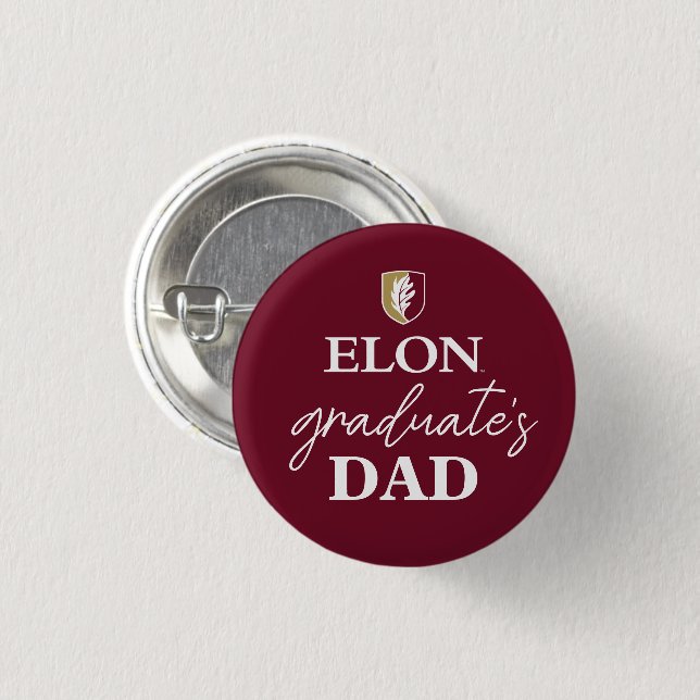 Badge Rond 2,50 Cm Elon | Papa du diplômé (Devant & derrière)