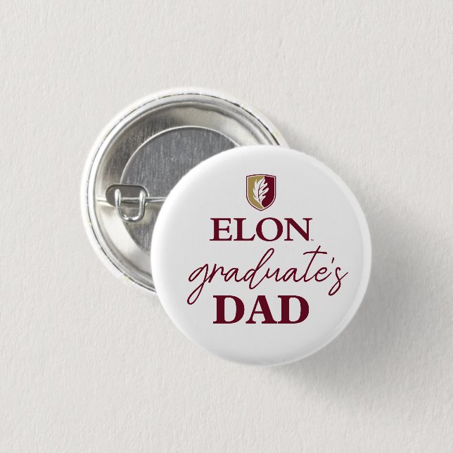 Badge Rond 2,50 Cm Elon | Papa du diplômé (Devant & derrière)