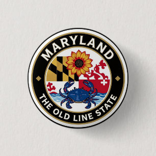 Badge Rond 2,50 Cm Emblème du patrimoine de la baie de Chesapeake du