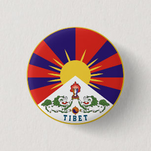 Badge Rond 2,50 Cm Emblème du Tibet