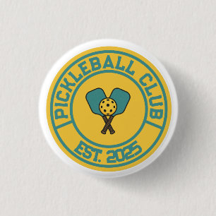 Badge Rond 2,50 Cm Emblème du Vintage Pickleball Club Ét. 2024