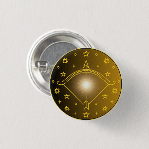 Badge Rond 2,50 Cm Emblème du zodiaque Sagittaire Symbole céleste min