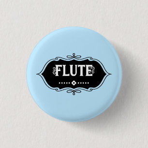 Badge Rond 2,50 Cm Emblème Flute