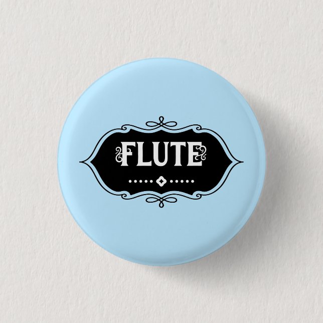 Badge Rond 2,50 Cm Emblème Flute (Devant)