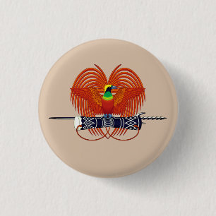 Badge Rond 2,50 Cm Emblème national de Papouasie-Nouvelle-Guinée