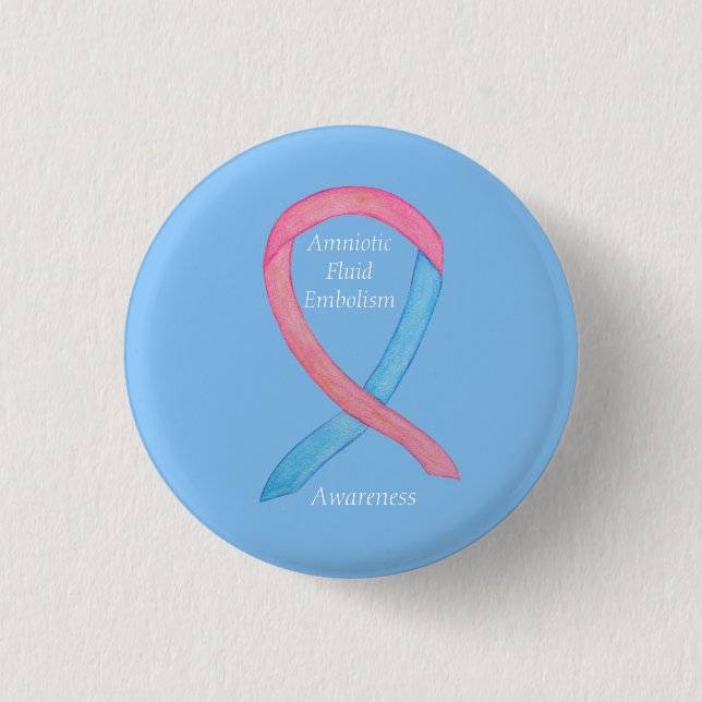 Badge Rond 2,50 Cm Embolisme de fluides amniotiques Sensibilisation É (Devant)