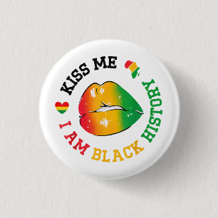 Badge Rond 2,50 Cm Embrasse-moi Je Suis Noir Histoire Mois Africain A