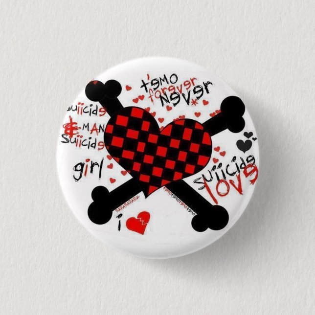 Badge Rond 2,50 Cm emo/amour (Devant)
