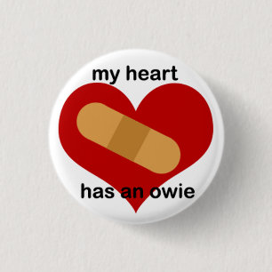 Badge Rond 2,50 Cm Emo au coeur