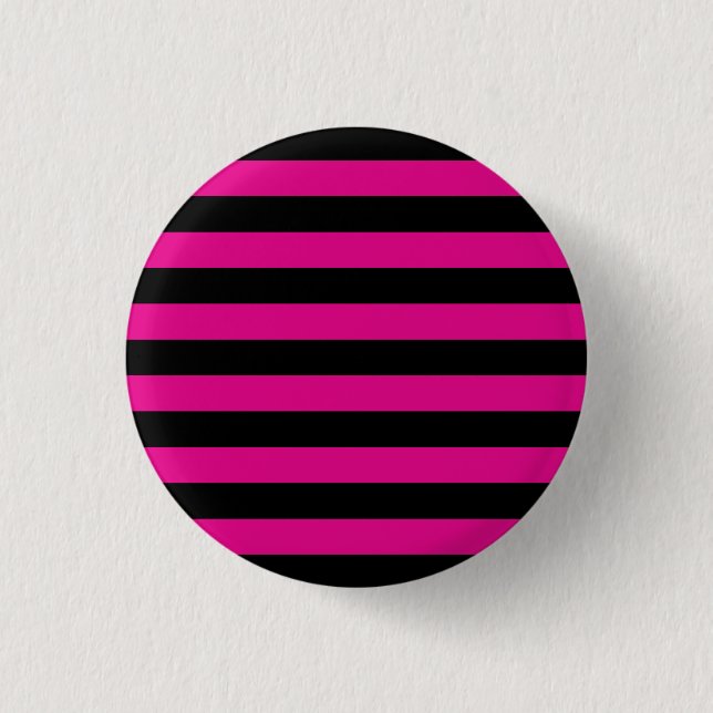 Badge Rond 2,50 Cm Emo - Bandes rose et noire (Devant)