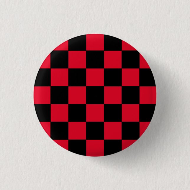 Badge Rond 2,50 Cm Emo rouge et noir (Devant)
