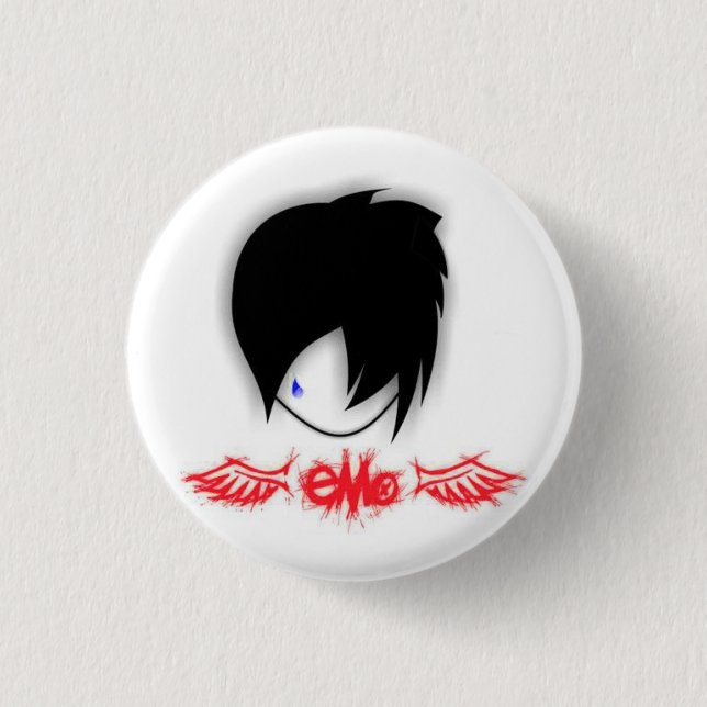 Badge Rond 2,50 Cm Emo s'envole le bouton (Devant)