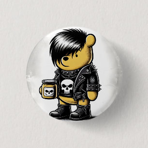 Badge Rond 2,50 Cm Emo Winnie l'Ourson 1