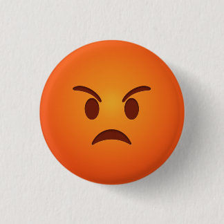 Badge Rond 2,50 Cm Emoji en colère