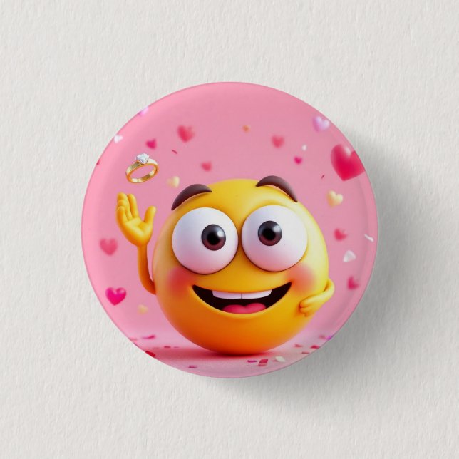 Badge Rond 2,50 Cm Émoji engagé (Devant)