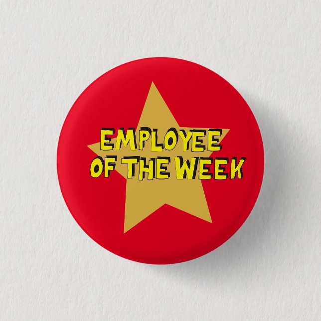 Badge Rond 2,50 Cm Employé de la semaine insigne de pin (Devant)