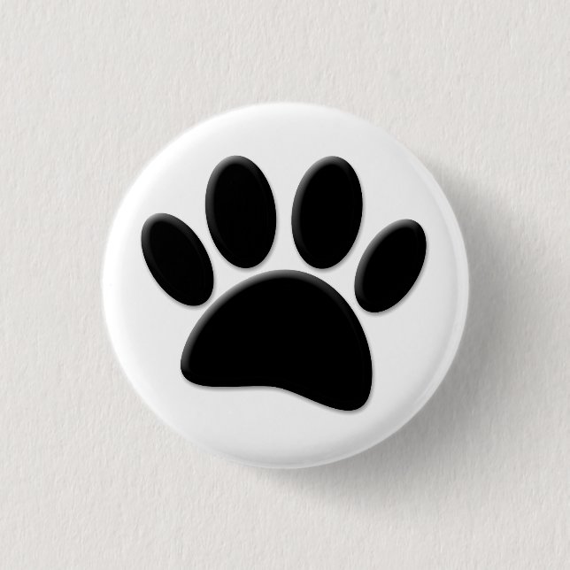 Badge Rond 2,50 Cm Empreinte de chien (Devant)