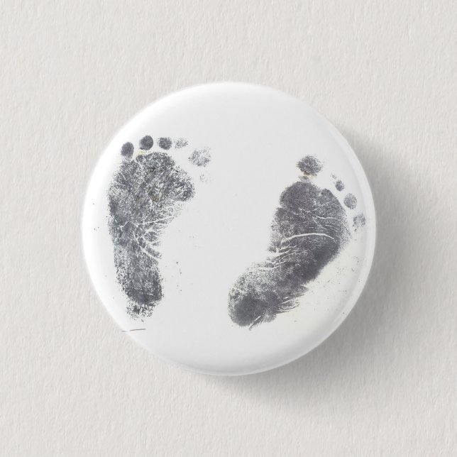 Badge Rond 2,50 Cm Empreintes pieds (Devant)