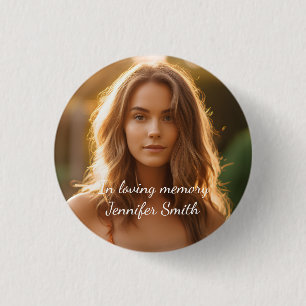 Badge Rond 2,50 Cm En mémoire d'amour Votre image personnalisée