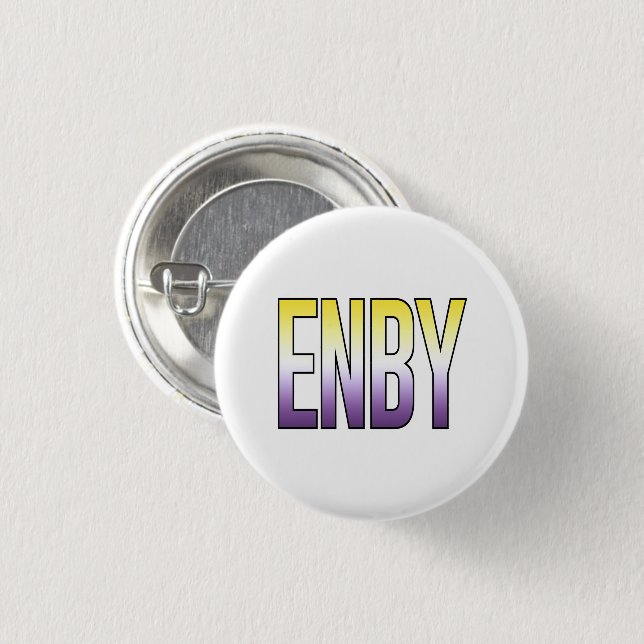 Badge Rond 2,50 Cm ENBY - Non binaire (Devant & derrière)