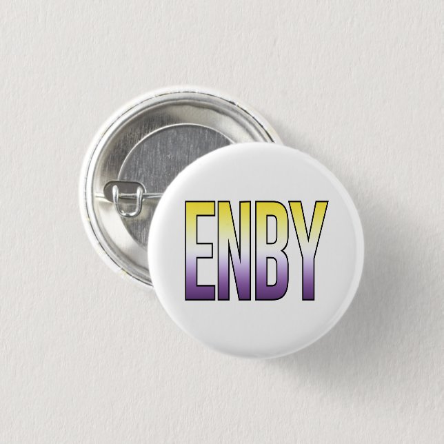 Badge Rond 2,50 Cm ENBY - Non binaire (Devant & derrière)