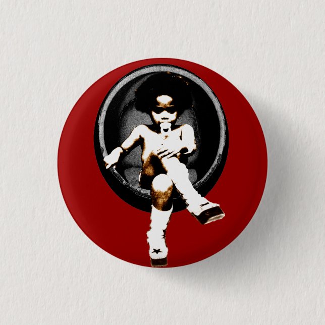 Badge Rond 2,50 Cm Enfant en bas âge de Miltant : Oeuf d'âme (Devant)