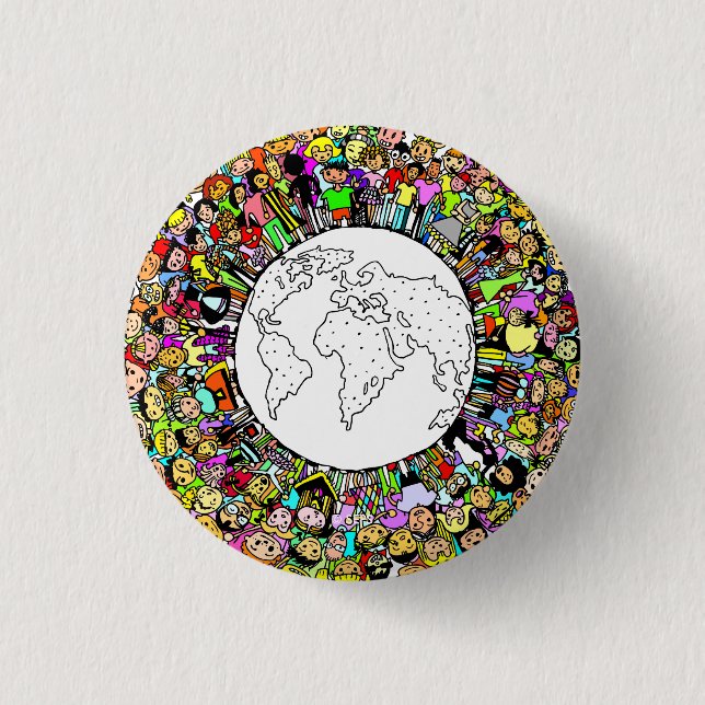 Badge Rond 2,50 Cm Enfants du monde (Devant)