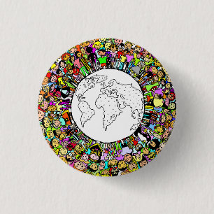 Badge Rond 2,50 Cm Enfants du monde