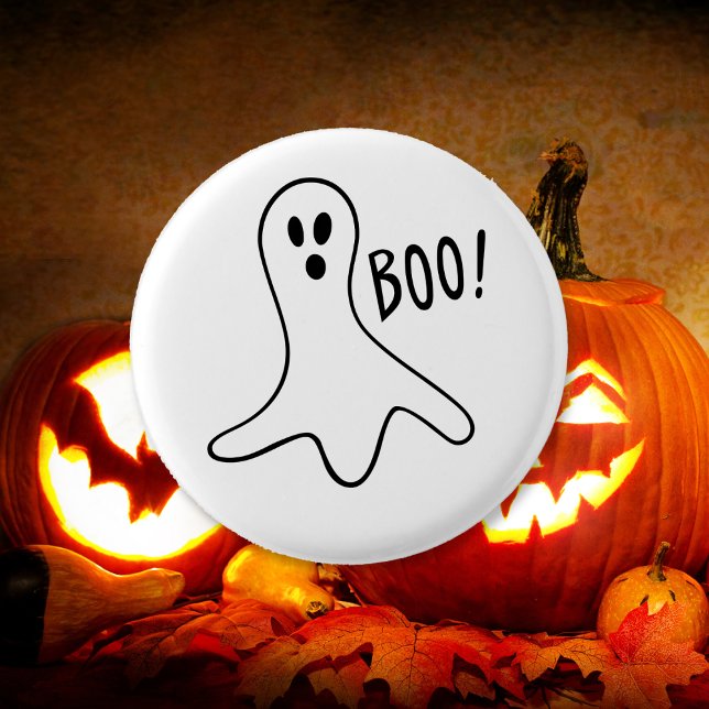 Badge Rond 2,50 Cm Enfants mignons Effrayant Halloween Fantôme Boo Bl (Kids Cute Scary Halloween Boo Ghost White Round Button)