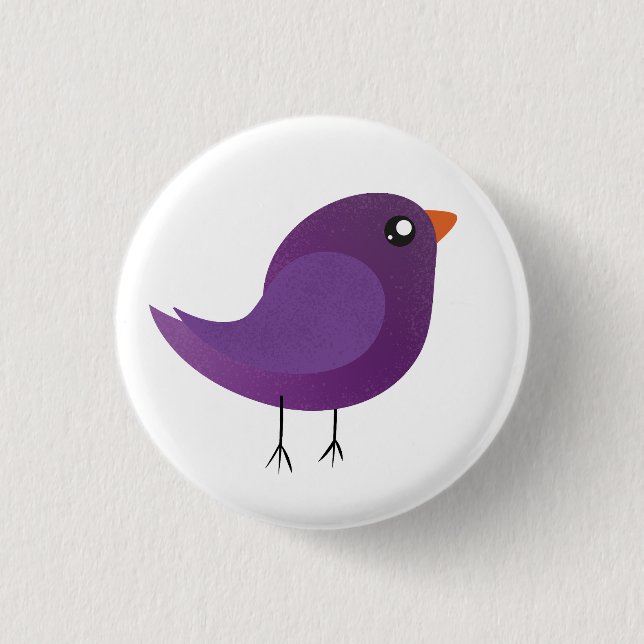 Badge Rond 2,50 Cm Enfants oiseau mignon  (Devant)