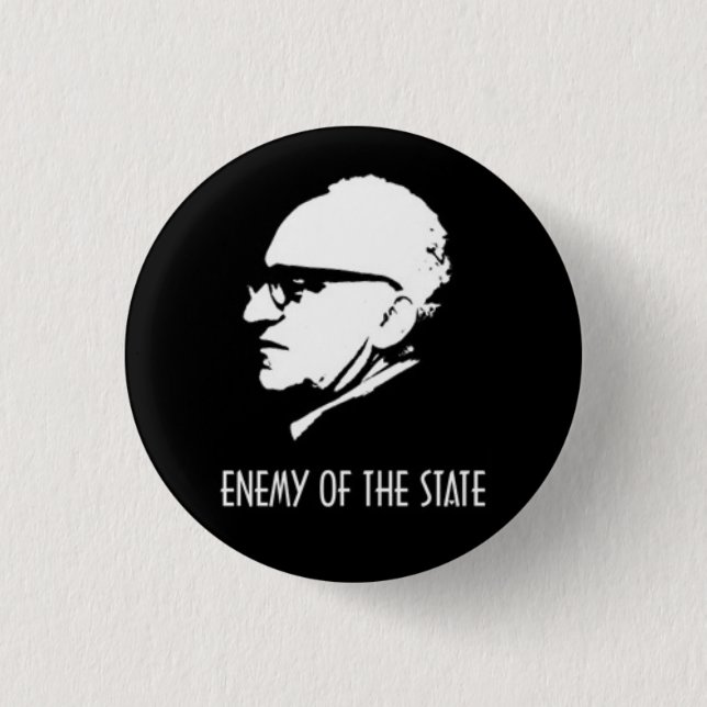 Badge Rond 2,50 Cm Ennemi de Rothbard de l'état (Devant)